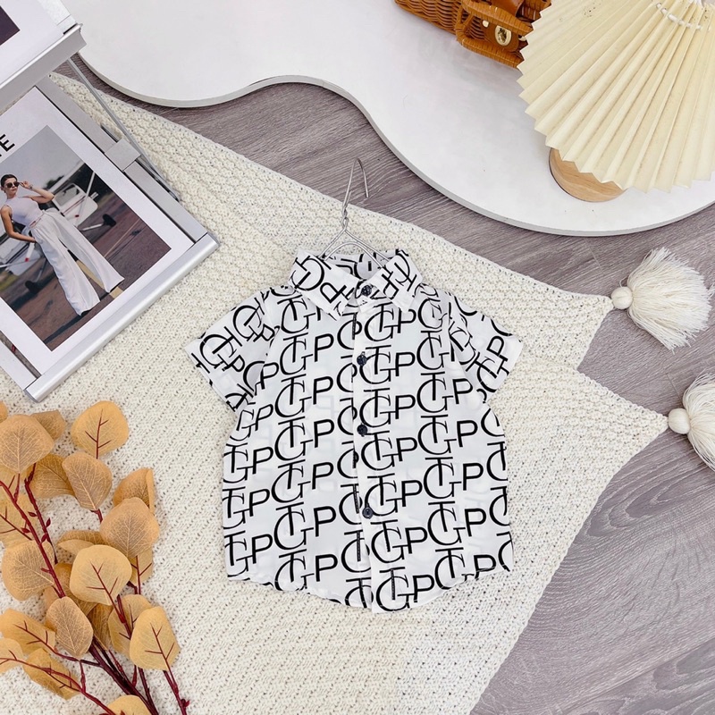 Áo sơmi lụa cho bé trai