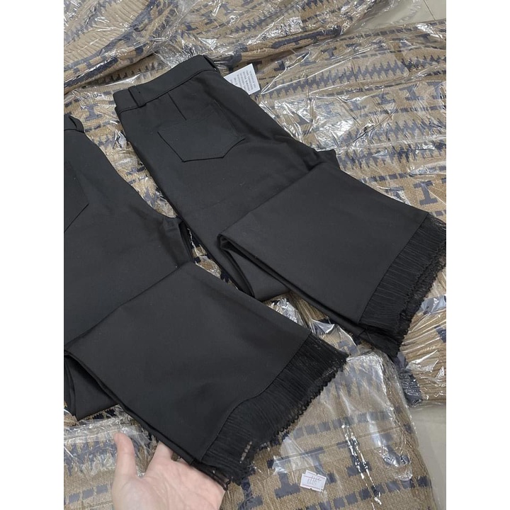 Quần vải umi ống loe viền ren chất co giãn 4 chiều,quần umi  lửng mắt cá chân  -MAI THỎ SHOP-