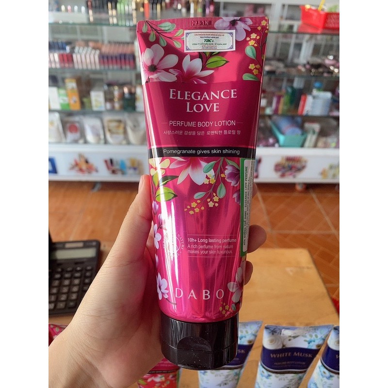 HÀNG CHÍNH HÃNG- Sữa Dưỡng Thể Trắng Da, Mềm Da Hương Nước Hoa Hàn quốc DABO Body Lotion Elegance Love 200ml- HỒNG