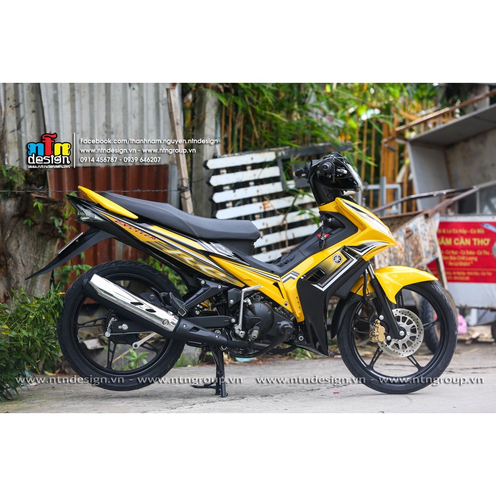 Tem rời Exciter 2006-2010 vàng đên rc cover tem 3 lớp cao cấp
