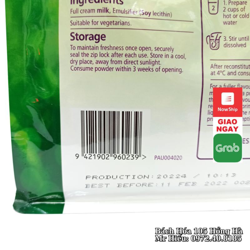 [Date T2.2022] Sữa tươi dạng bột A2 nguyên kem 1kg