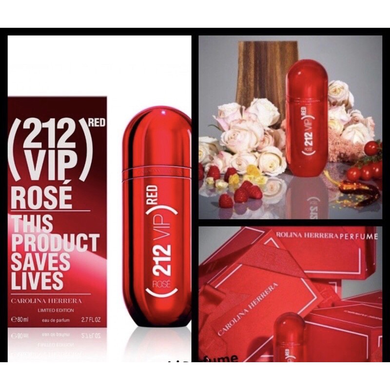 Siêu phẩm , nước hoa nữ 212 VIP Rose lives 80ml , phiên  bản giới hạn