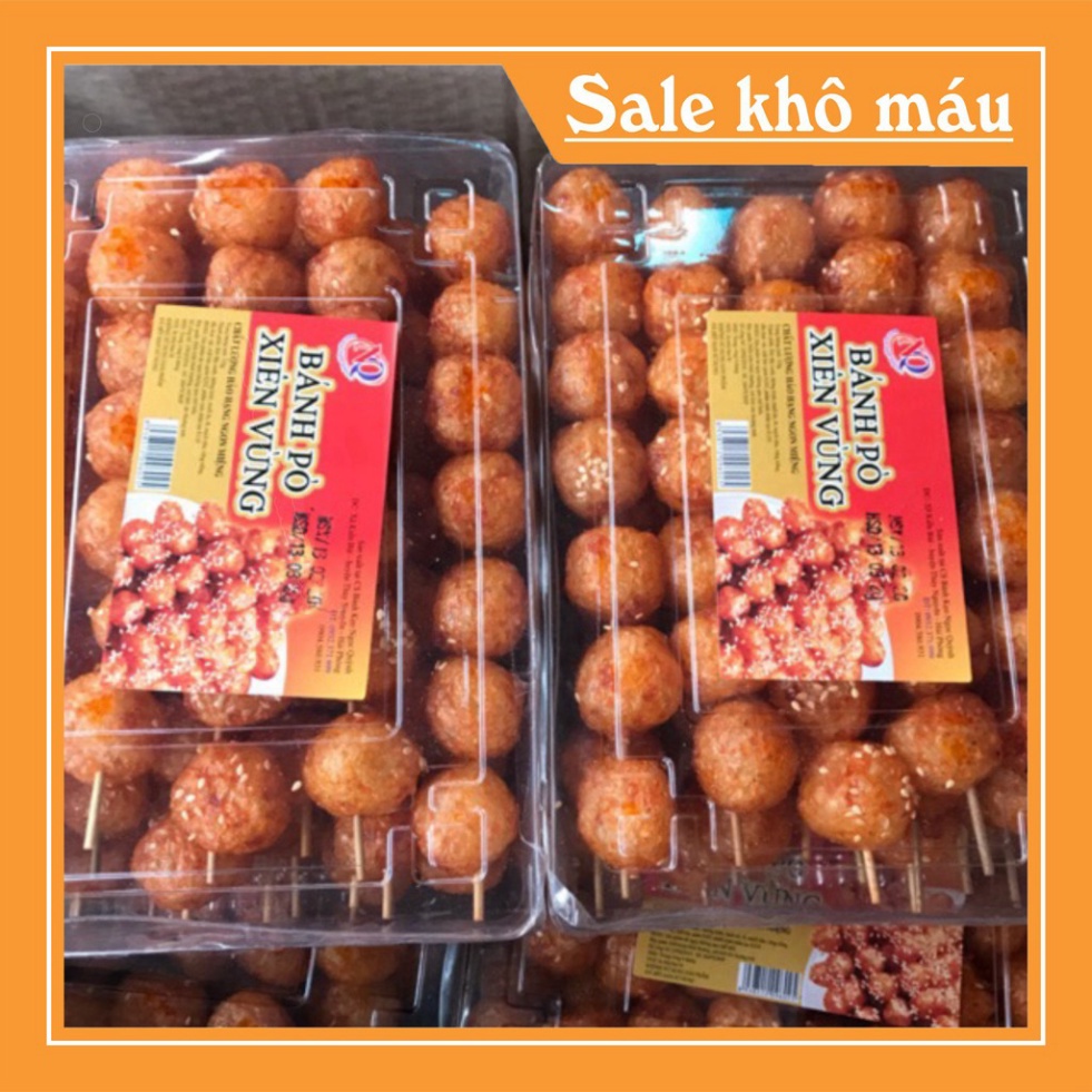 Bánh Pò Xiên Vừng Tẩm Ướp 1 Hộp 20 Xiên Bánh Bò Vị Cay Nhẹ Tuổi Thơ Sỉ Đồ Ăn Vặt Trẻ Em Hà Nội Giá Rẻ Mút Chỉ