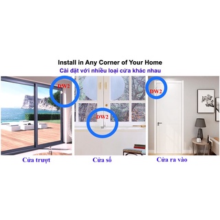 Cảm biến cửa Sonoff DW2 kết nối Wifi, App eWelink, GoogleAssistant, Alexa, Home Assistant.