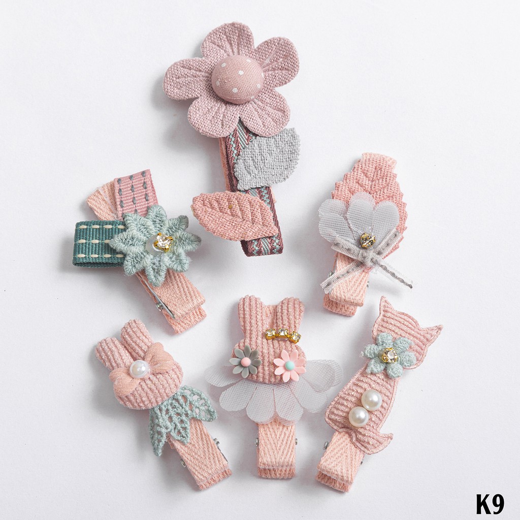 BELLO LAND_Set 3 kẹp tóc nhiều hình cho bé lựa chọn thời trang BellO Land