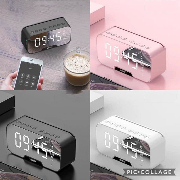 ❐Loa bluetooth mini G10 cao cấp, đồng hồ báo thức ,nghe đài FM, màn hình tráng gương hiển thị đèn led