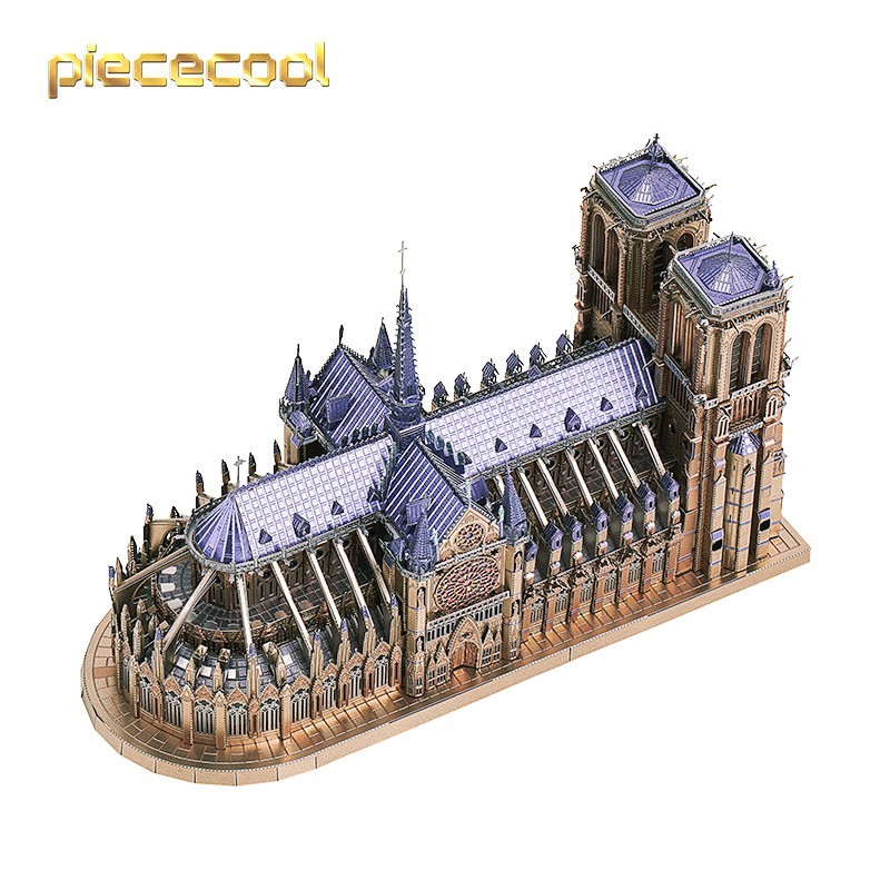 Mô hình lắp ghép kim loại 3d Nhà thờ Đức Bà Paris-cỡ lớn (piececool) (có sẵn) + tặng kèm 1 mẫu mô hình 60k