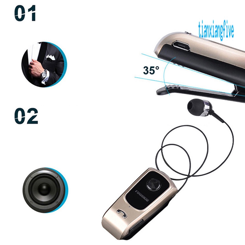 Tai nghe bluetooth newmerun TX-Fineblue F920 có kẹp gắn cổ áo tiện dụng