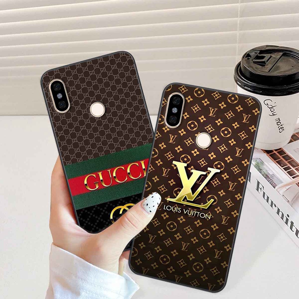 Ốp Xiaomi Mi A2 in hình thương hiệu L.V, N.I.K.E cá tính, đẳng cấp