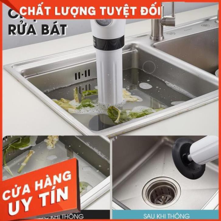 Súng Thông Tắc Bồn Cầu, Bồn Rửa Chén, Dụng Cụ Thông Cống, Bồn Rửa Mặt, Áp Suất Nén Tới 8kg Tiện Lợi Nhanh Chóng