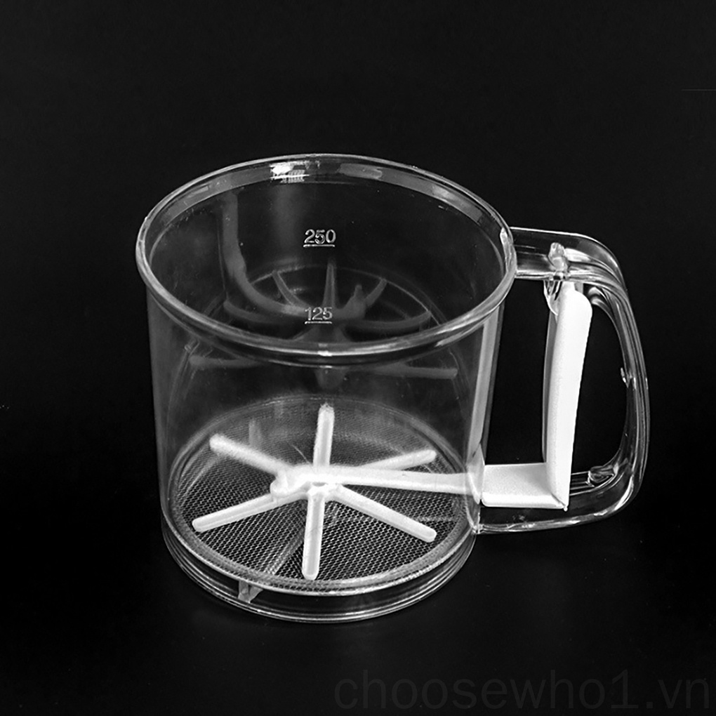 Cốc rây bột bằng nhựa cầm tay có thang đo tiện dụng cho nhà bếp 1
