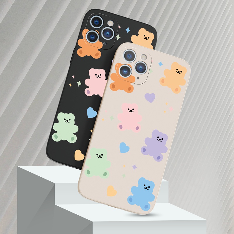 Ốp lưng iphone Ốp điện thoại SUNTAIHO silicon in hình sáu chú gấu con cho iPhone 13 12 11 Pro Max X XR XS Max 7 8 Plus 12mini 13mini