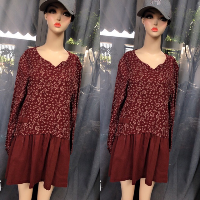 Đầm suông họa tiết combo
