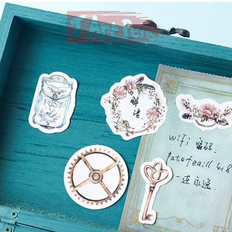Sticker Dán Phong Cách Cổ Điển Vintage