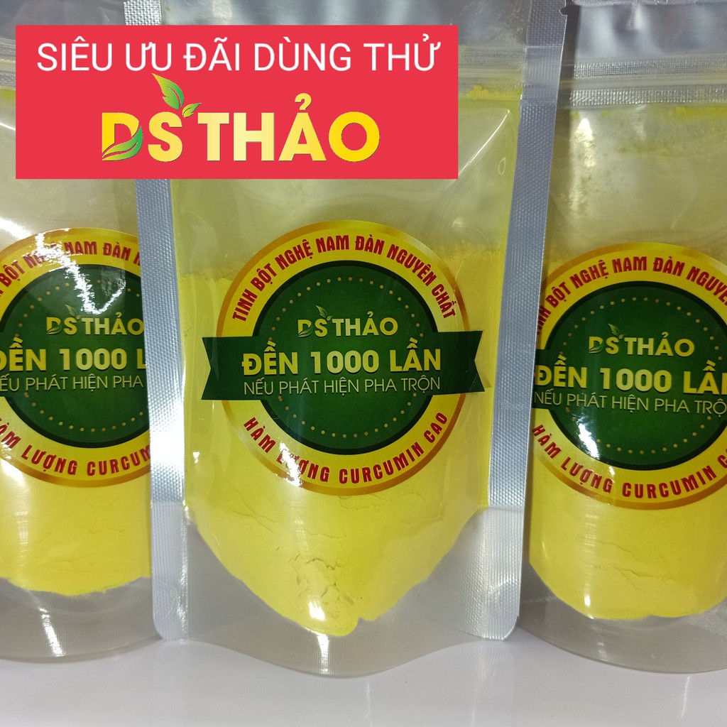 [SIÊU ƯU ĐÃI DÙNG THỬ] Tinh bột nghệ đỏ Nam Đàn  nguyên chất 100% 100gr  [DƯỢC SĨ SẢN XUẤT]