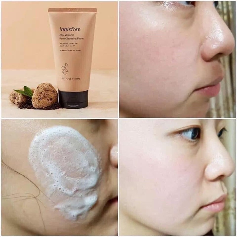 Sữa rửa mặt tro núi lửa Innisfree Jeju Volcanic Pore Cleansing Foam