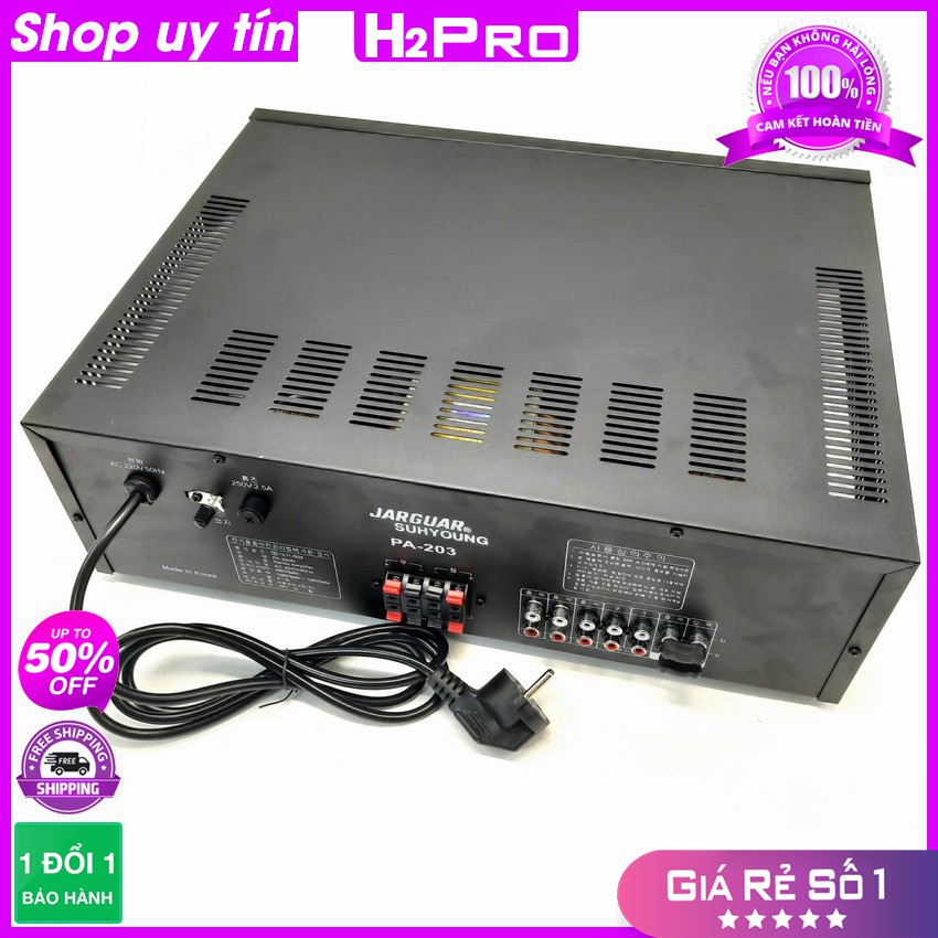 [RẺ VÔ ĐỊCH] Amply Karaoke Jarguar PA-203III 8 sò 480W công suất lớn, amply jarguar liên doanh, bh 12 tháng (tặng 10m dâ