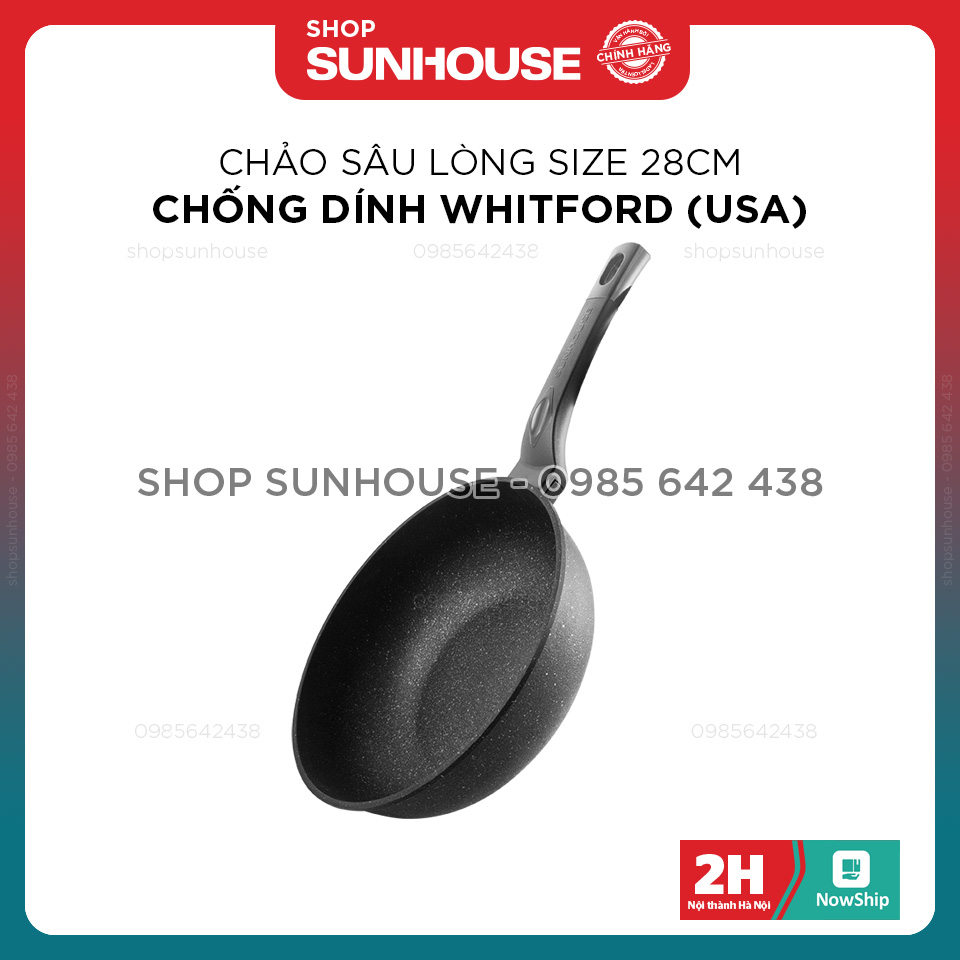 Chảo đá sâu lòng SUNHOUSE SBDS28 size 28cm