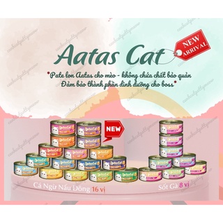 Combo mix 24 lon pate aatas vị gà và cá - lon 80gram