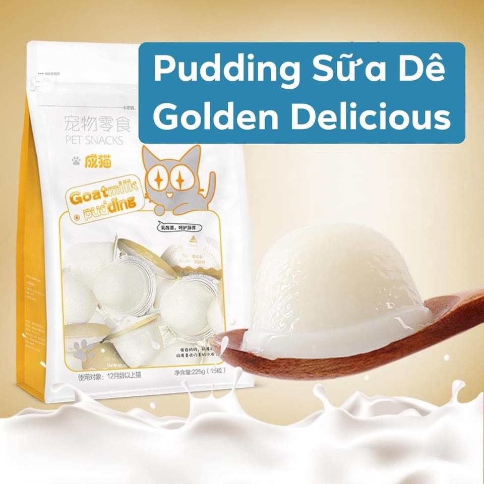 Pudding Sữa Dê 15Gr Cho Mèo - Bổ Sung Canxi - Bổ Sung Chất Dinh Dưỡng - Vị Rất Ngon Mèo Nào Cũng Mê