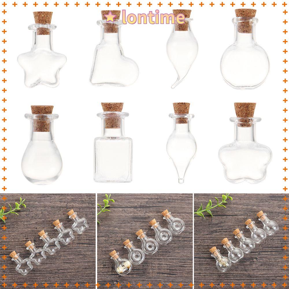 Set 5 lọ có nút bần đựng phụ kiện dễ thương để trang trí