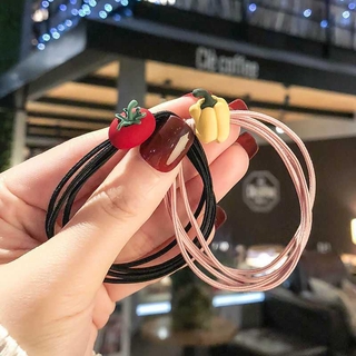 Dây cột tóc thiết kế mặt hình rau củ đáng yêu dành cho bạn nữ