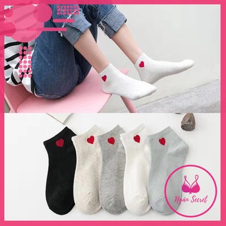 Vớ nữ thể thao cổ ngắn, kiểu Hàn Quốc mềm mại thấm hút mồ hôi