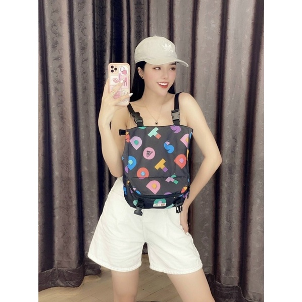TNS - Balo mini biến hoá túi bao tử đa năng 2in1 phong cách thể thao Adidiaz lego dots graphic convertible bag