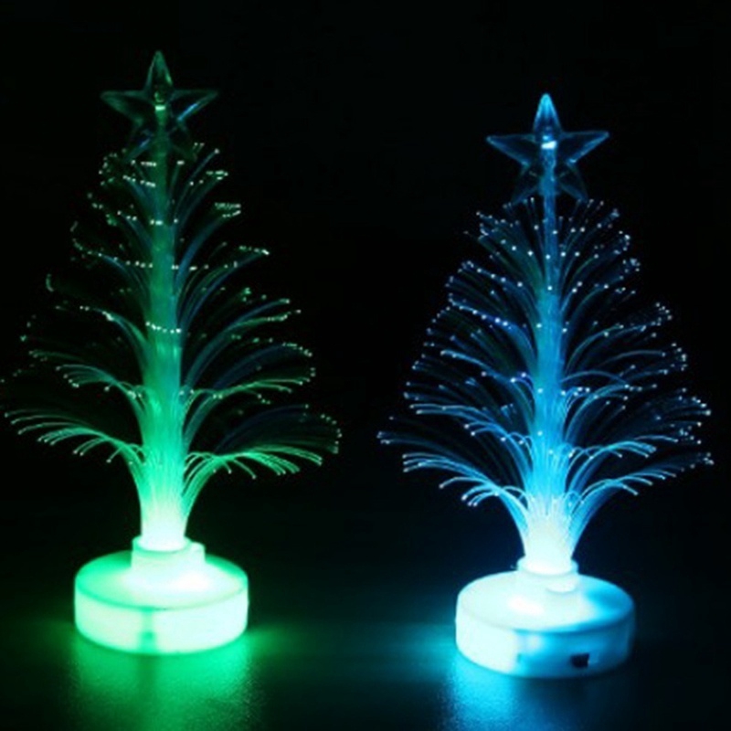 Đèn Led sợi quang 7 màu hình cây thông Giáng sinh tiện dụng