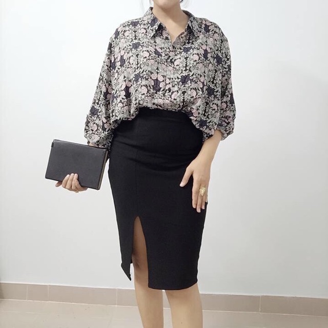 CHÂN VÁY BÚT CHÌ XẺ TRƯỚC BIGSIZE ( 60-90kg) | BigBuy360 - bigbuy360.vn