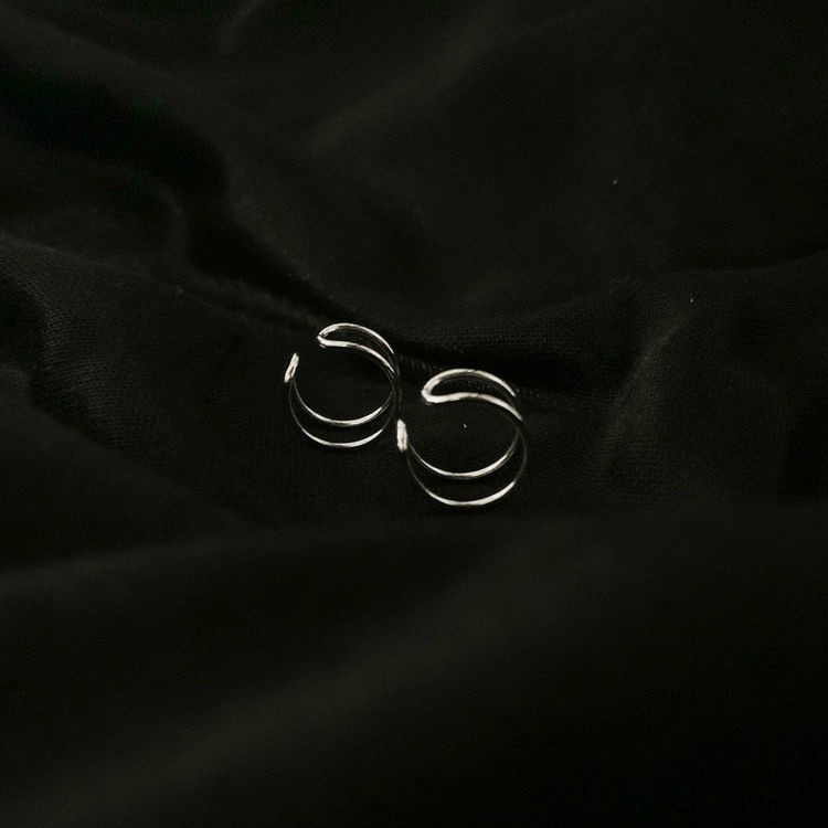 Khuyên kẹp tai 23C413 thiết kế đơn giản thời trang Hàn Quốc cá tính dễ phối đồ cho nam và nữ