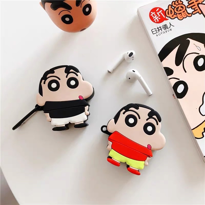 Vỏ bảo vệ tai nghe bluetooth Airpods bằng Sillicone dẻo, ốp Case cute, Airpods 2/pro - BÉ SHIN - NUTACASE