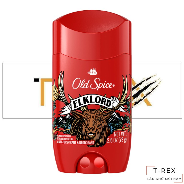 [Hàng AUTH] Lăn Khử Mùi Old Spice Wild Collection Elklord 73Gr (Sáp Trắng)