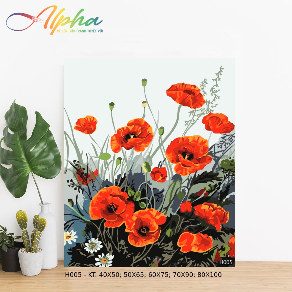 Tranh số hóa Alpha - Tranh Hoa H005