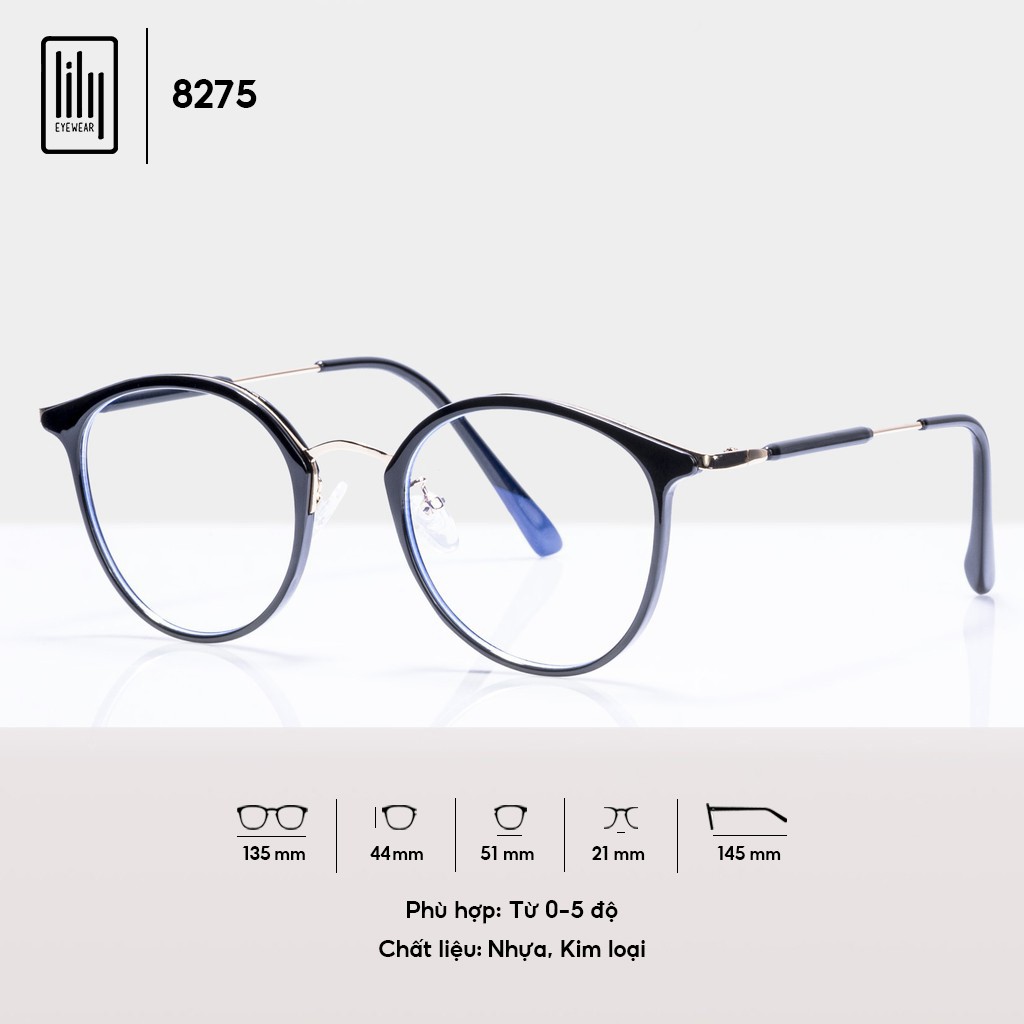 Gọng kính cận loại cao cấp thời trang hàn quốc nữ Lilyeyewear 8275 nhiều màu