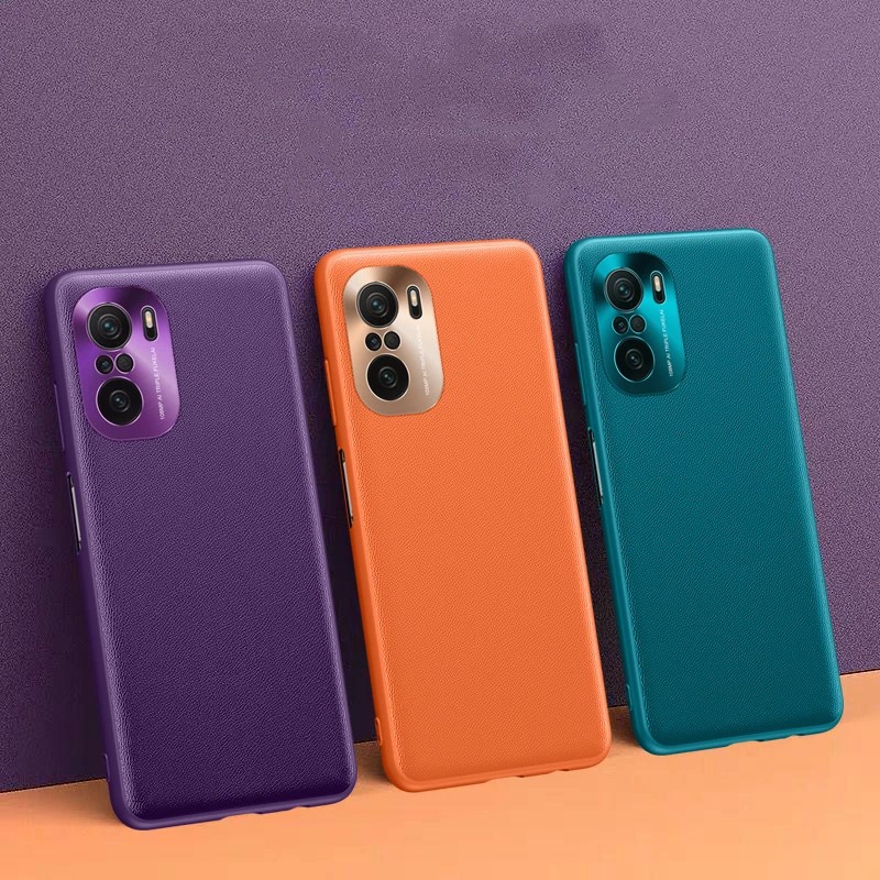 Ốp điện thoại bằng da trơn mỏng viền silicon mềm chất lương cao cho XIAOMI REDMI NOTE 10 K40 X3 PRO POCO F3 MI 11 10