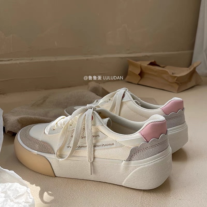 Giày sneaker giày vải đế dày cho nữ hot trend order Quảng Châu