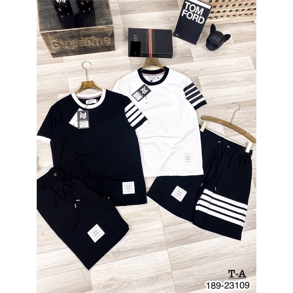 Bộ Nam Thom Browne Viền Kẻ Cao Cấp - Bộ Nam Đơn Giản