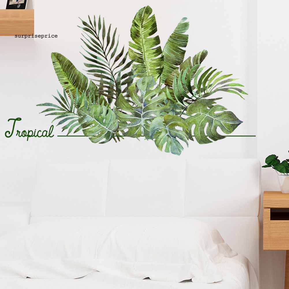 Decal dán tường Họa Tiết Lá Cây Nhiệt Đới Bắt Mắt Sành Điệu