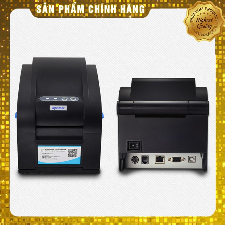 Máy In Nhiệt Xprinter XP-350BM  XP-358BM LAN/USB -  In tem nhãn, đơn hàng các sàn TMĐT -  In được từ
