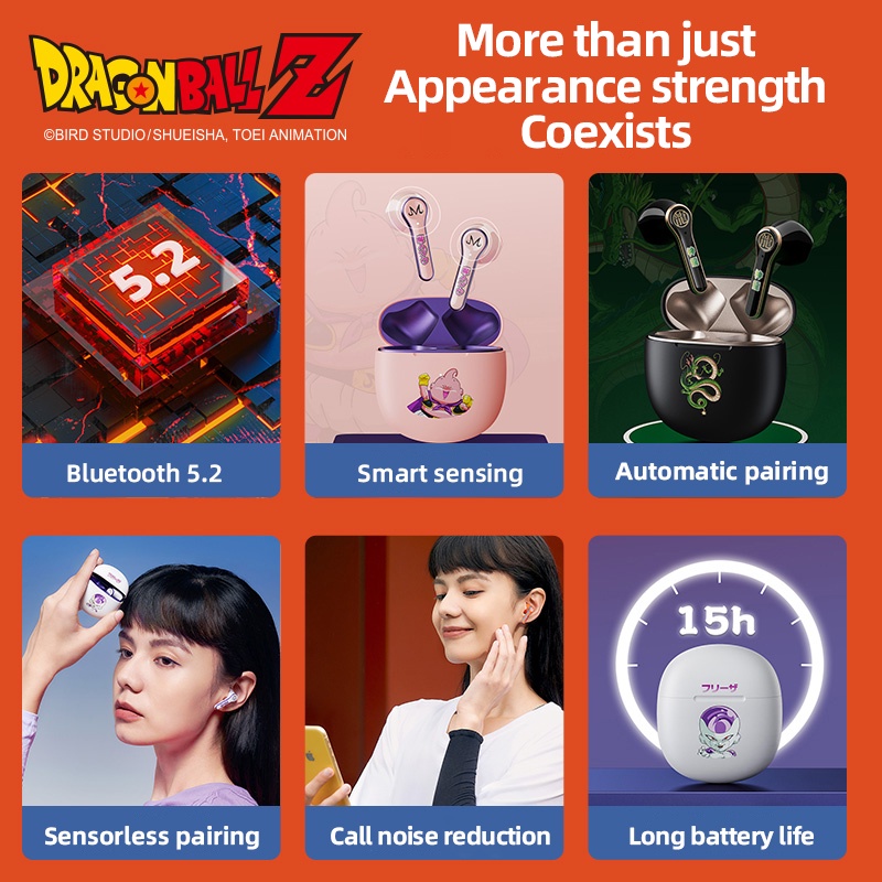 Tai Nghe bluetooth 5.2 Disney không dây TWS cảm ứng thông minh chống nước hình viên ngọc rồng DB-1