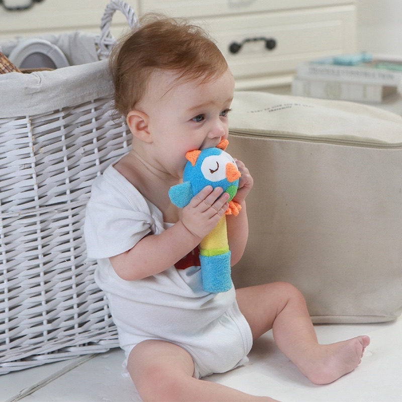 Thú Bông Cầm Tay Cho Bé Đồ Chơi Chút Chít Lục Lạc Cầm Tay Augleka TCT33