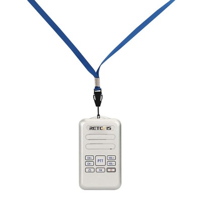 Retekess RT20 Mini Dành Cho Người Lớn 16 Kênh Tay Nhỏ Miễn Phí Nhẹ Có Dây Buộc Bạc 1 Gói