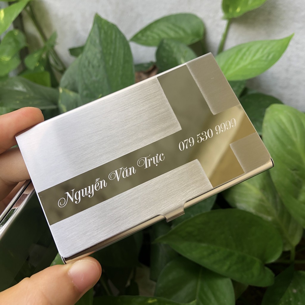 Hộp thép đựng name card, hộp đựng ATM bằng thép 201 không rỉ, hộp đựng danh thiếp dành cho nam