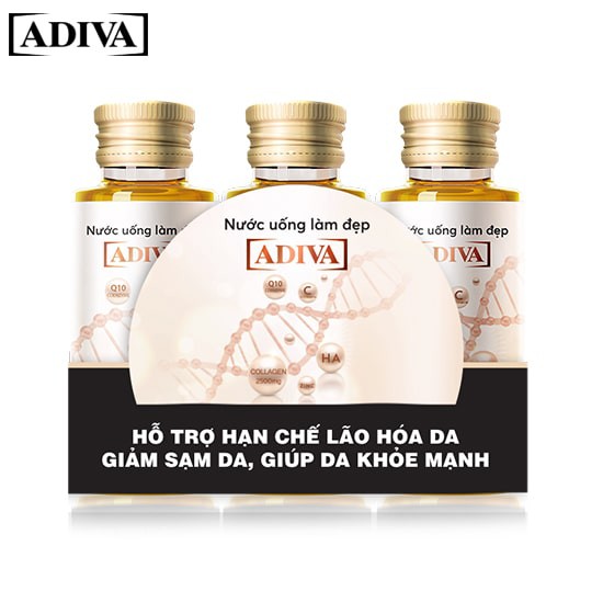 3 lọ Collagen ADIVA - Dưỡng chất uống làm đẹp da