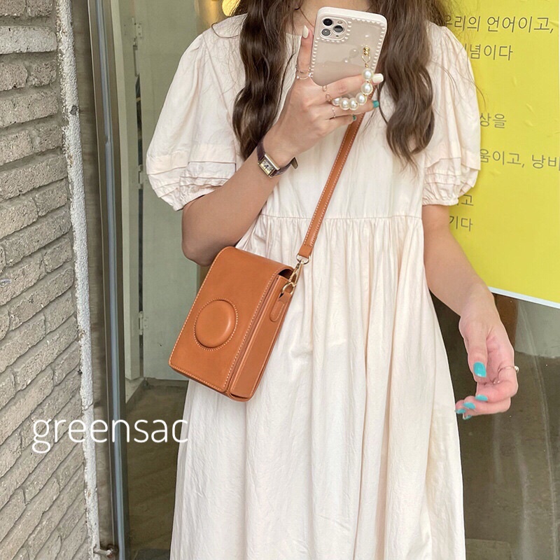 Túi Đeo Chéo Nữ Hình Máy Ảnh Da PU Phong Cách Hàn Quốc Mới 2021 - Mã T025