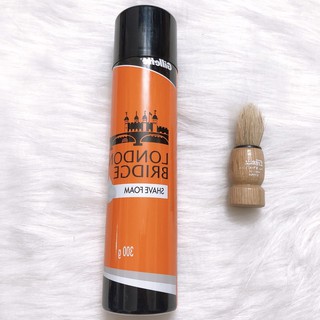 Combo Bọt cạo râu Gillette + chổi cạo râu chuyên nghiệp