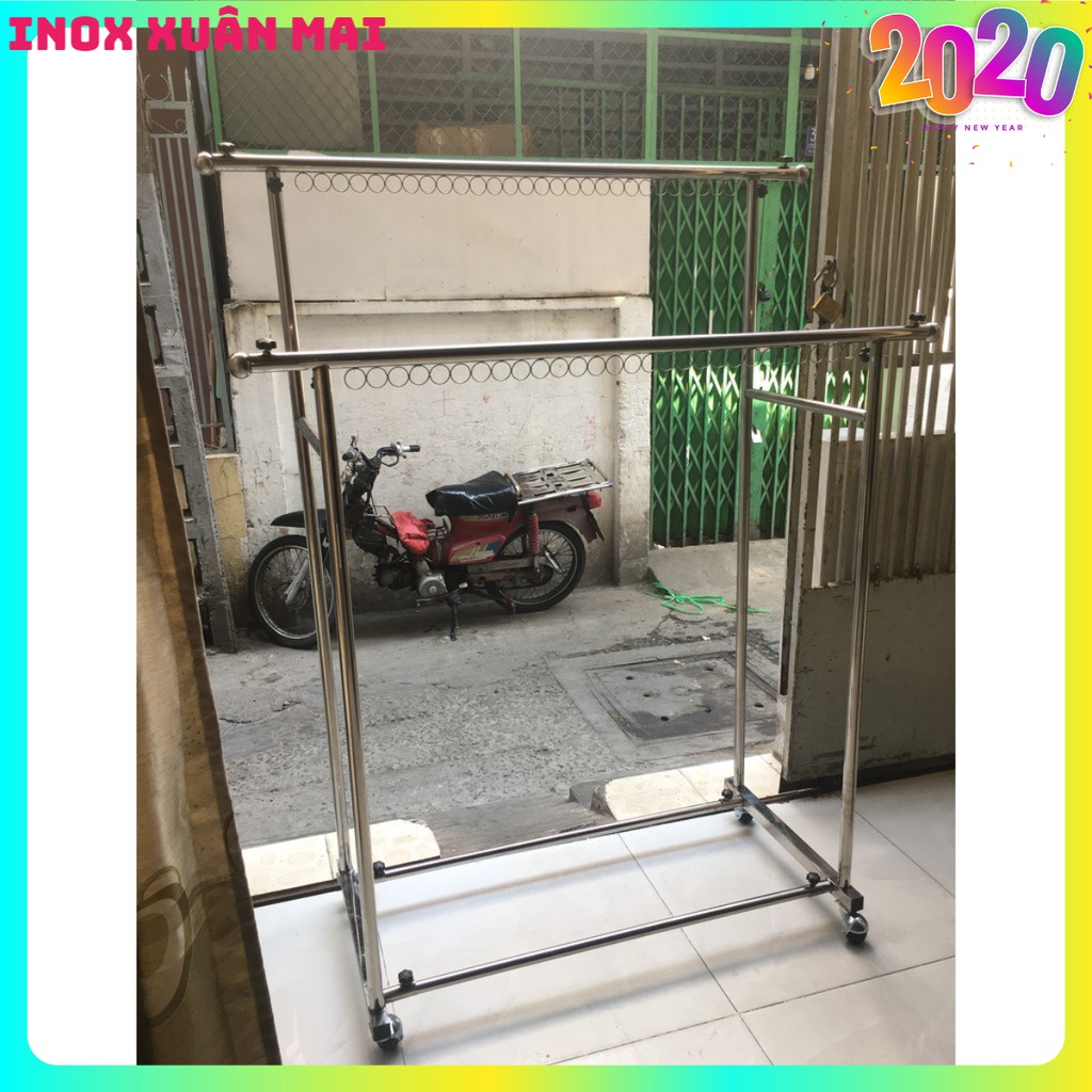 Giàn Sào Phơi Đồ inox chân vuông đơn và đôi