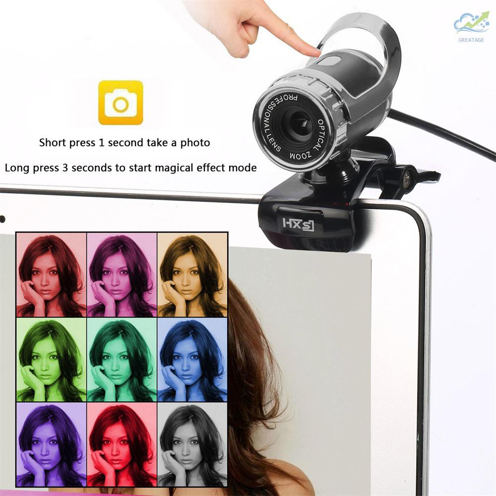Webcam Cho Máy Tính Hxsj Lg-68 Cổng Usb Màu Đen + Bạc | BigBuy360 - bigbuy360.vn