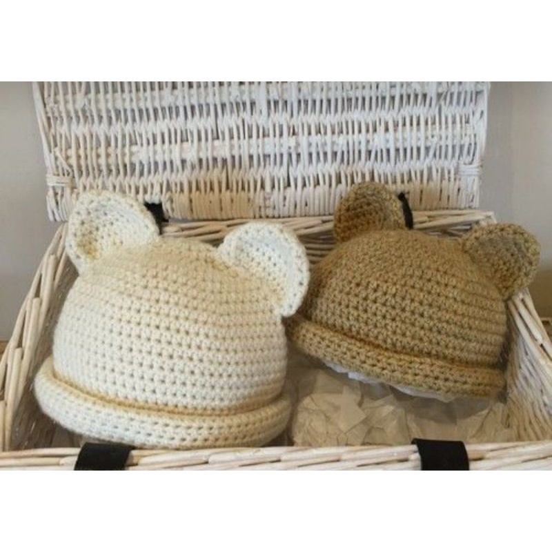 Set nón + giày búp bê len cute cho bé yêuu
